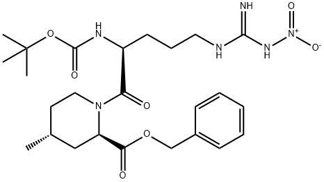 (2R,4R)-1-[(2S)-2-[(tert-Butyloxycarbonyl)aMino]-5-[[iMino(nitroaMino)Methyl]aMino]-1-oxopentyl]-4-Methyl-2-piperidinecarboxylic Acid Benzyl Ester,367952-82-7,结构式