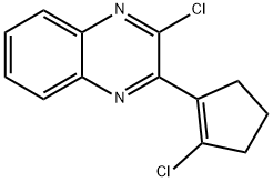 2-Chloro-3-(2-chlorocyclopent-1-en-1-yl)quinoxaline Structure