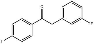 2-(3-フルオロフェニル)-4'-フルオロアセトフェノン 化学構造式