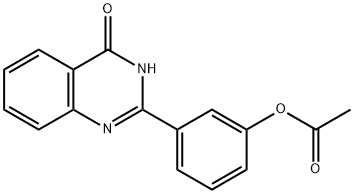 3-(4-氧代-3,4-二氢喹唑啉-2-基)苯基乙酸酯, 371947-93-2, 结构式