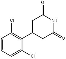 4-(2,6-dichlorophenyl)piperidine-2,6-dione Struktur