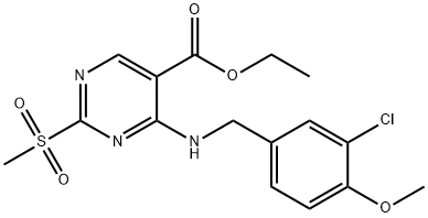 ethyl 4-(3-chloro-4-MethoxybenzylaMino)-2- (Methylsulfonyl) pyriMidine-5-carboxylate Structure