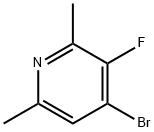 4-Bromo-3-fluoro-2,6-dimethylpyridine 化学構造式
