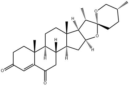 (25R)-Spirost-4-en-3,6-dione 化学構造式