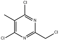4,6-二氯-2-(氯甲基)-5-甲基嘧啶, 3764-00-9, 结构式