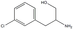 2-アミノ-3-(3-クロロフェニル)プロパン-1-オール 化学構造式