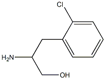 2-アミノ-3-(2-クロロフェニル)プロパン-1-オール 化学構造式