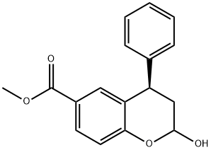 (4R)-Methyl 2-Hydroxy-4-phenylchroMan-6-carboxylate Structure