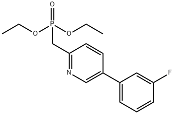 Phosphonic acid, [[5-(3-fluorophenyl)-2-pyridinyl]Methyl]-, diethyl ester Structure