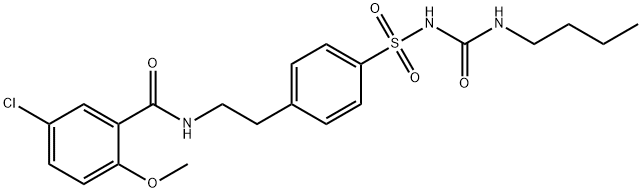 N-[4-[BETA-(2-甲氧基-5-氯苯甲酰胺基)乙基]苯磺酰基]-N'-丁基脲,38160-73-5,结构式