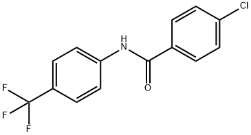 4-クロロ-N-[4-(トリフルオロメチル)フェニル]ベンズアミド 化学構造式