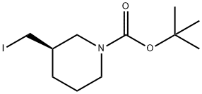 (3R)-3-(IodoMethyl)-1-Boc-piperidine, 384830-08-4, 结构式