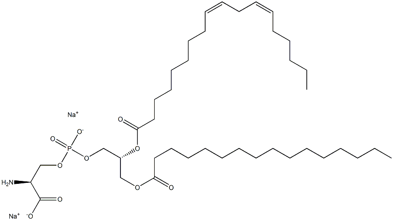 1-PALMITOYL-2-LINOLEOYL-SN-GLYCERO-3-PHOSPHO-L-SERINE (SODIUM SALT);16:0-18:2 PS 结构式
