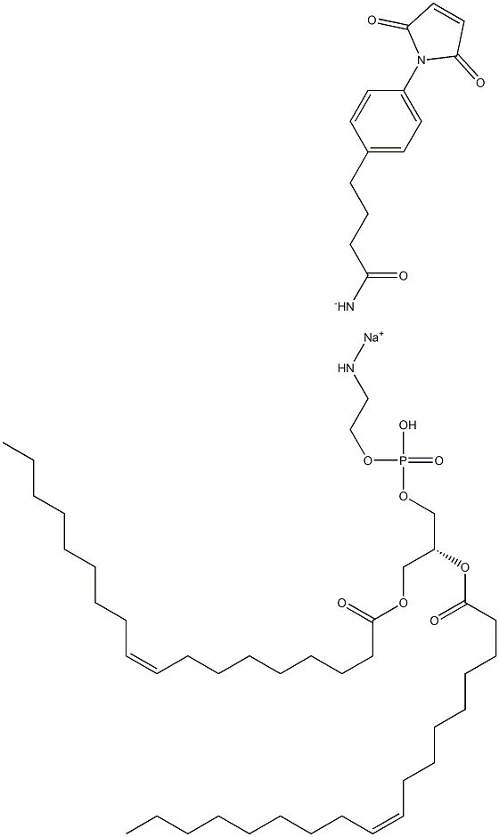 1,2-DIOLEOYL-SN-GLYCERO-3-PHOSPHOETHANOLAMINE-N-[4-(P-MALEIMIDOPHENYL)BUTYRAMIDE] (SODIUM SALT);18:1 MPB PE, 384835-49-8, 结构式