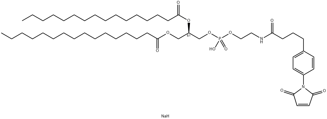1,2-dipalMitoyl-sn-glycero-3-phosphoethanolaMine-N-[4-(p-MaleiMidophenyl)butyraMide] (sodiuM salt) Structure