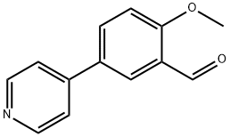 2-甲氧基-5-(吡啶-4-基)苯甲醛, 385802-40-4, 结构式