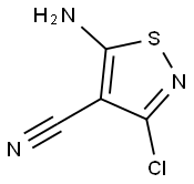 5-amino-3-chloro-4-isothiazolecarbonitrile Struktur