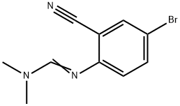 N'-(4-ブロモ-2-シアノフェニル)-N,N-ジメチルホルムアミジン 化学構造式