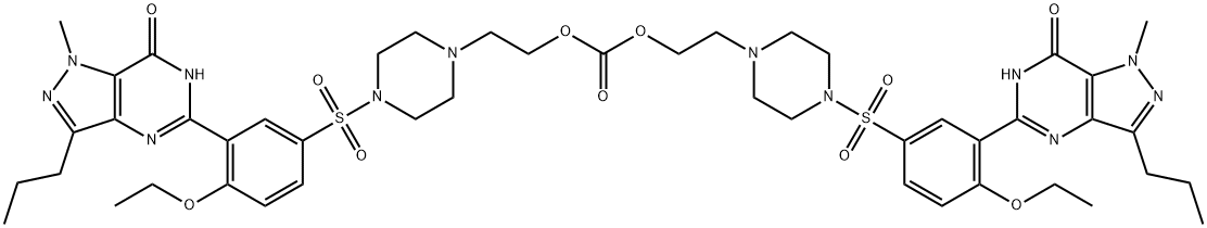 Lodenafil carbonate Struktur