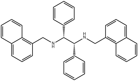 (1R,2R)-N,N'-双(1-萘基甲基)-1,2-二苯基-1,2-乙二胺 结构式