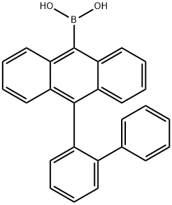 (10-[1,1'-Biphenyl]-2-yl-9-anthracenyl)boronic acid Structure