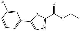 5-(3-氯苯基)恶唑-2-甲酸乙酯, 400715-69-7, 结构式
