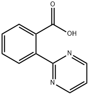 2-(2-ピリミジニル)安息香酸 化学構造式
