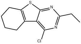 4-クロロ-2-エチル-5,6,7,8-テトラヒドロベンゾ[B]チエノ[2,3-D]ピリミジン 化学構造式