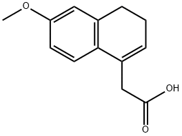 2-(6-Methoxy-3,4-dihydronaphthalen-1-yl)acetic acid Struktur