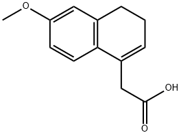 2-(6-Methoxy-3,4-dihydronaphthalen-1-yl)acetic acid Structure