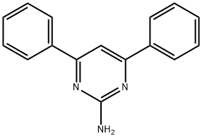 2-アミノ-4,6-ジフェニルピリミジン 化学構造式