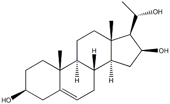 (16S,20S)-5-孕烯-3BETA,16,20-三醇, 4025-56-3, 结构式