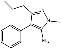 1-Methyl-4-phenyl-3-propyl-1H-pyrazol-5-aMine Structure