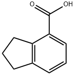 2,3-ジヒドロ-1H-インデン-4-カルボン酸 化学構造式