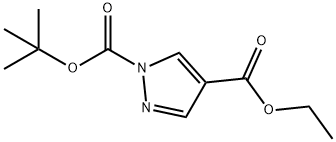 1-BOC-1H-吡唑-4-羧酸乙酯, 405103-00-6, 结构式