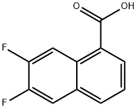 6,7-difluoronaphthalene-1-carboxylic acid Struktur