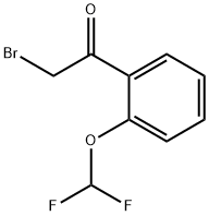2-(ジフルオロメトキシ)フェナシルブロミド 化学構造式