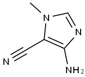 1-甲基-4-氨基咪唑-5-甲腈,40637-80-7,结构式