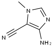 1-甲基-4-氨基咪唑-5-甲腈, 40637-80-7, 结构式