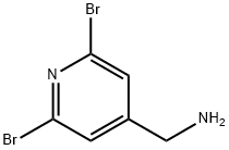 (2,6-二溴吡啶-4-基)甲胺 结构式