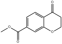 2H-1-Benzopyran-7-carboxylic acid, 3,4-dihydro-4-oxo-, Methyl ester Structure