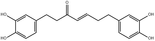 (4E)-1,7-双(3,4-二羟基苯基)-4-庚烯-3-酮 结构式