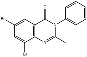 6,8-二溴-2-甲基-3-苯基喹唑啉-4(3H)-酮, 4145-21-5, 结构式
