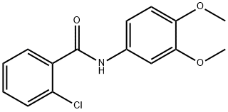 2-クロロ-N-(3,4-ジメトキシフェニル)ベンズアミド 化学構造式