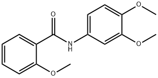 2-メトキシ-N-(3,4-ジメトキシフェニル)ベンズアミド 化学構造式