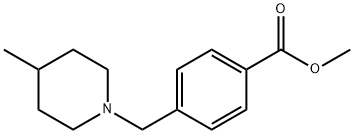 methyl 4-[(4-methylpiperidin-1-yl)methyl]benzoate Structure
