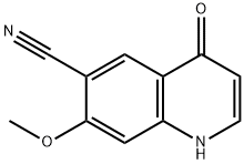 7-メトキシ-4-オキソ-1H-キノリン-6-カルボニトリル 化学構造式