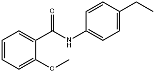 N-(4-エチルフェニル)-2-メトキシベンズアミド 化学構造式