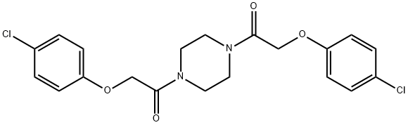 1,4-二[(对氯苯氧基)乙酰基]哌嗪 结构式