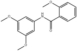 2-メトキシ-N-(3,5-ジメトキシフェニル)ベンズアミド 化学構造式